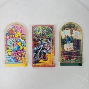 Vintage 2 Wendy's Handheld Pinball Games + 1 Lucky Ball Mini Collectible